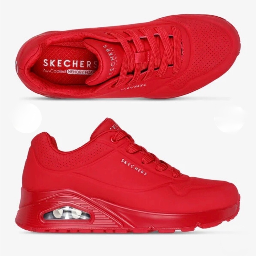 LOWEST! Women’s Tres-UNO - Stand on Air Red Sketcher Shoes Memory Foam 8 EUR 38